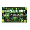 Fundo de aniversário temático de futebol transfronteiriço Banner Feliz Aniversário Decoração de festa Tapeçaria personalizada de fundo
