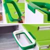 Diseño anti-caída Estante para basura de gabinete Marco para guardar bolsas de basura Estante colgante para basura JJ11076