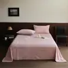 Novo Lençol de Cama Simples de Cor Sólida de Alto Peso Duplo Leite Veludo para Cama de Solteiro Capa de Edredom Grossa Quente de Peça Única
