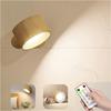 Lámpara de pared giratoria de atracción magnética creativa, luz nocturna, lámpara de pasillo, luz nocturna giratoria de 360 grados, lámpara de mesita de noche