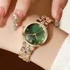 Modelo novo popular transfronteiriço, relógio de pulso feminino de quartzo moderno, requintado e de alta qualidade, relógio de luxo leve elegante, atacado do fabricante