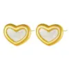 Aretes de amor en forma de corazón con goteo de aceite, tachuelas exquisitas y de moda de acero de titanio, estilo ins, versátiles, lujo ligero, diseño simple