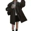 Moda Coreana Solto Estilo Britânico Pequeno Terno Sensação Estilo de Rua Blazer Marrom
