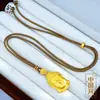 2026 Colar com Pingente de Cabeça de Buda Banhado a Ouro Método Antigo para Mulheres, Melhor Presente de Aniversário para Amiga