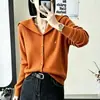 Cárdigan de cuello azul marino para mujer, otoño e invierno, nuevo estilo universitario, solapa, color contrastante, temperamento casual, tejido a rayas, manga larga, cárdigan para mujer