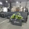 Soporte para Flores de Exterior, Valla de Hierro para Macetero, Macetero de Acero Inoxidable para Exterior, Maceta, Jardín de Flores Cuadrado del Departamento de Ventas