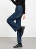 Jeans de Invierno para Mujer, Denim Lavado Elástico en Cuatro Direcciones, Ligeramente Acampanados, Cintura Alta, Forro Polar, Gruesos, Pantalones Cortos 8196H
