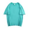 Camiseta de Manga Corta Lisa de Algodón Puro 100% para Mujer, Estilo Nuevo Primavera/Verano 2026, Corte Holgado, Hombros Caídos