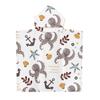 Capa con capucha y protección solar para playa para niños de Little Fish, toalla de playa para cambiarse, toalla de baño tiránica estampada para usar en la playa, albornoz