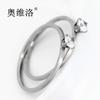 Anel de Aço Ovelo Estilo Coreano Moda Prata Quatro Garras Diamante Único Tendência Personalizado Anel Fino Mais Vendido para Mulheres