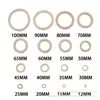 Fábrica de Procesamiento y Personalización Venta Directa Color Madera Anillos de Madera Accesorios DIY Anillos de Madera Sujetadores para Bolsos Cortina Ropa Anillos de Madera