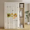 Cortina Bloqueadora de Guarda-Roupa Cortina de Gaze Estante Cortina de Armário à Prova de Poeira Trilho de Cortina de Armário Armário de Armazenamento Estante de Livros Cortina Bloqueadora Feia Cortina de Porta de Armário