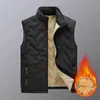 Elegante Colete de Malha Masculino Estilo Outono e Inverno Plus Veludo Espessado Confortável Quente Colete Jaqueta de Lã de Cordeiro Gola Alta Masculino