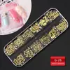 60 Tipos de Decoraciones para Uñas, Caja Larga de Tiras con Remaches Deslumbrantes de Forma Irregular, Accesorios para Uñas de Aleación Marquise con Perlas al por Mayor