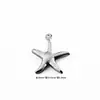 Colgante Hueco de Acero Inoxidable Serie Vida Marina Delfín Estrella de Mar Concha Colgante Decoración para Bolso Collar Pulsera