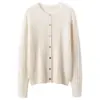 Estilo Coreano Doce Outono/Inverno Novo Cashmere Feminino Tricô de Ponto Trançado Botão Cardigan Top Casaco de Lã Atacado