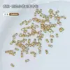 Zirconia Rectangular Dorada para Uñas Mini Pedrería de Fondo Plano Decoraciones Populares para Uñas Pedrería Dorada Larga en Tira Pedrería para Uñas Francesas