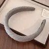 2026 Nueva Versión Coreana Diadema de Esponja de Corona Alta Plisada Elegante de Gama Alta, Accesorio para el Cabello Exquisito y Lujoso