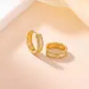 Brincos Circulares Geométricos Simples e Modernos Yiluyin em Prata de Lei S925 Banhados a Ouro, Adequados para o Trabalho, Luxo Discreto, Brincos de Prata Versáteis