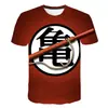 AliExpress Dragon Ball Goku Dibujo Animado Impresión Digital 3D Camiseta Infantil Suministro de Comercio Exterior