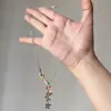 Collar Colgante de Flor de Cerámica con Diseño de Nicho, Estilo Dulce y Fresco de Celebridad de Internet, Gargantilla Vintage Cadena para Clavícula para Mujeres