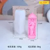 Molde de Silicona para Vela Aromática Cilíndrica con Relieve Tridimensional Molde de Yeso Cilíndrico con Patrón de Figura Femenina de Varilla Larga Columna Romana