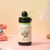 Nuevo vaso con pajita flotante con forma de manzana, taza termo de acero inoxidable 316, portátil y conveniente para niños y uso doméstico