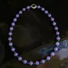 Nuevo Conjunto de Collar, Pendientes y Anillo con Diseño Nacional Estilo Chino, Moderno y Sencillo Elegante en Color Violeta