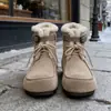 2026 Estilo Bosque Plus Terciopelo Cálido Zapatos Grandes de Algodón Botines Cortos Birken Botas de Nieve para Mujer Botas de Piel Suave Cómodas Hechas a Mano Puras Mujer