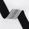 Cinturón elástico de seda brillante para cebolla plateada, ropa de yoga, cinturón elástico de goma de seda ligera, accesorios, banda elástica negra plateada de 3 cm/4 cm