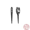 Pendientes de Plata de Ley S925 Personalizados con Remaches Incrustados con Diamantes y Perlas, Pendientes, Pendientes de Estilo Punk de Moda de Venta Caliente Europeos y Americanos para Mujer