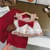 Conjunto de Top sin Mangas y Shorts para Niña Verano Nuevas Llegadas Ropa de Verano Delgada Elegante a la Moda para Niños Pantalones de Pierna Ancha para Bebé Conjunto de Dos Piezas Comercio Exterior