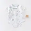 Body de Verano para Bebé Pelele de Algodón Puro Clase A para Bebé Mono de Manga Corta para Recién Nacido Traje Delgado de Algodón para Climatización de Meses Pequeños