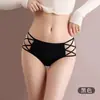 Tao Nai'Er Plus Size Sexy Leopardo Vazado Tanga Shorts, Lingerie Sedutora Apaixonada e Quente