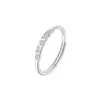 Anillo de Zirconia con Forma de Corazón con Incrustación de Zirconia con Forma de Corazón, Lujo Ligero, Dulce y Delicado, Venta Directa del Fabricante