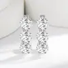 Brinco Europeu e Americano de Venda Quente Moda Cobre Incrustado Estrela Zircônia Banhado a 14K Fivela de Orelha Fivela de Orelha Britânica Brincos Femininos Joia de Orelha