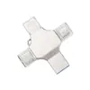Memoria USB Personalizada 4 en 1, Memoria USB Transfronteriza para Teléfonos Android, Memoria USB de Regalo Tipo-C, Venta al por Mayor de Memorias USB Metálicas Especializadas