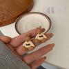 Pendientes de plata S925 con forma de osito y conejito de dibujos animados, estilo japonés y coreano, con clip para las orejas, para mujer