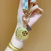 Chaveiro de Ouro Puro 999 520 Boa Sorte Pêssego e Amendoim Pingente Ornamento Dourado Brinde Promocional