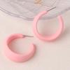 Pendientes Geométricos de Aro C de Pintura para Hornear Simple Pendientes Pendientes Color Caramelo Colorido Pendientes Exagerados Joyería de Acrílico para la Oreja para Mujer