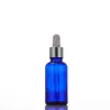 Frasco de Vidro Azul para Spot 20ml Frasco de Vidro Verde para Óleo Essencial 30ml Frasco Spray Frasco para Líquido Essencial Atacado