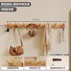 Perchero de Madera Maciza para Montar en la Pared, Gancho de Pared sin Taladro, Perchero Multifuncional para Dormitorio, Entrada y Pasillo