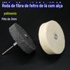 Roda de Lã com 3 Cabos 50mm Roda de Fibra para Polimento Roda de Feltro de Lã com Cabo Roda de Lã para Polimento e Roda de Pano para Polimento