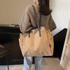Bolsa de Lona de Moda Simple de Gran Capacidad para Mujer 2025 Nueva Clase Compras Bolso de Hombro Viajero Bolso Tote Portátil