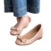 Versión de Cuero Suave ~ Zapatos Planos que Aumentan la Altura para Personas Bajitas, Nuevo Estilo Primavera/Verano 2025, Moño, Inspirados en Chanel, Adecuados para Combinar con Vestidos, Zapatos de Ballet