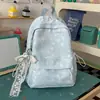Mochila cielo estrellado azul brumoso suave, estilo coreano suave y linda, con un ambiente dulce y encantador, perfecta para salidas y sesiones de fotos