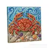 Acessórios de pintura de diamante mais vendidos em todo o mundo: Adesivos de diamante 5D irregulares para DIY com designs de animais marinhos para decoração de interiores, pintura de pérolas