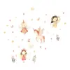 Duende Hada Unicornio Pegatina de Pared Autoadhesiva Mundo de Cuentos de Hadas Habitación Infantil Guardería Pegatina Decorativa BR0242E
