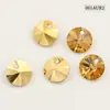 Cuentas de cristal de Austria en forma de OVNI, colgante pequeño para pulsera DIY, accesorios para collar 6200(6428) multicolor 6mm