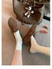 2026 Novos Sapatos Versáteis de Couro Genuíno Slip-On com Cobertura Total e Tira no Calcanhar, Sapatos Preguiçosos, Biqueira Larga, Estilo Birkenstock para Mulheres